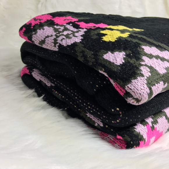 Floral Jacquard Sweater with Back Drawstring - Picture 5 of 7